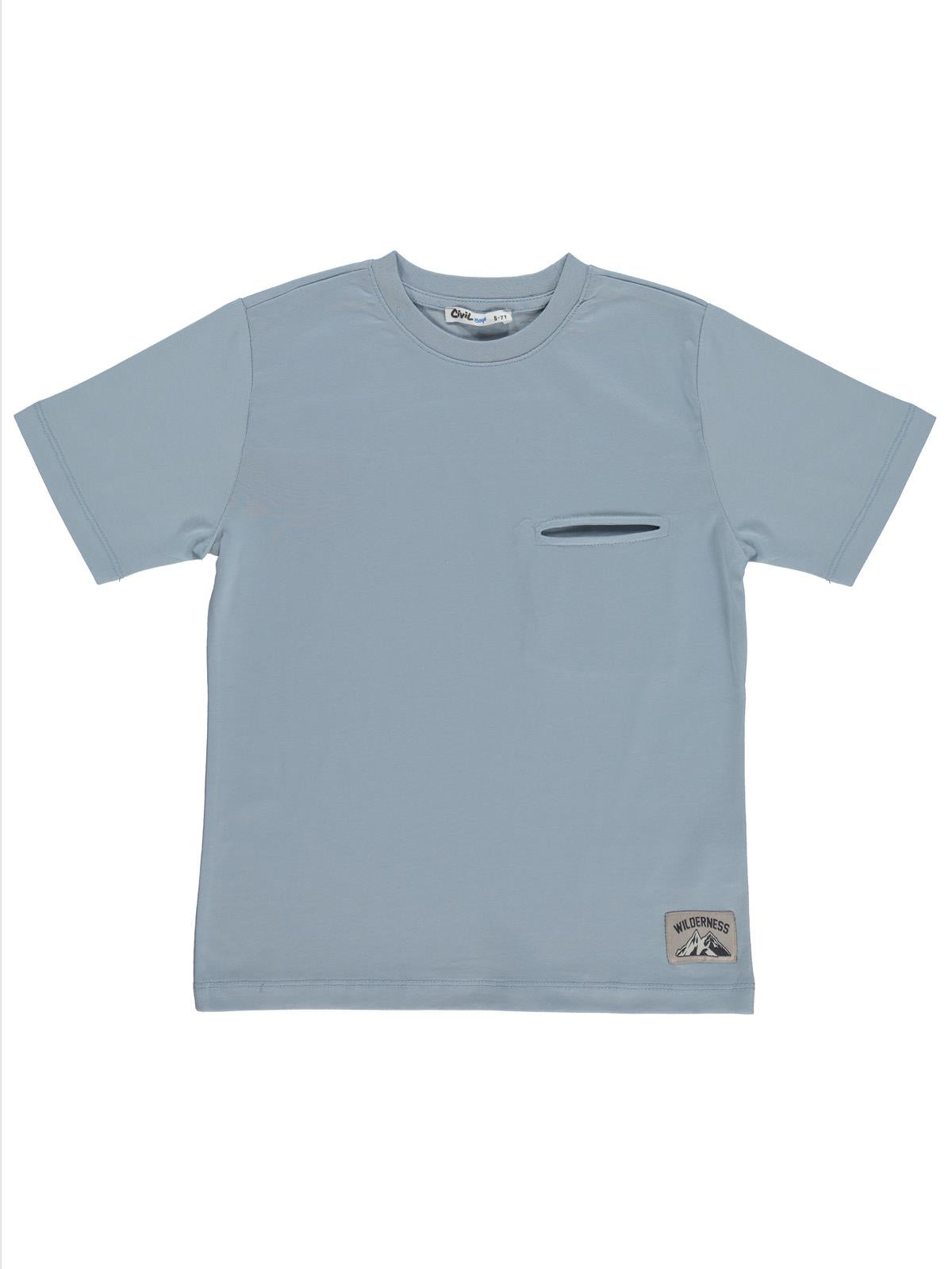 Civil Boys Everest Baskılı 10-13 Yaş Tişört - Mavi