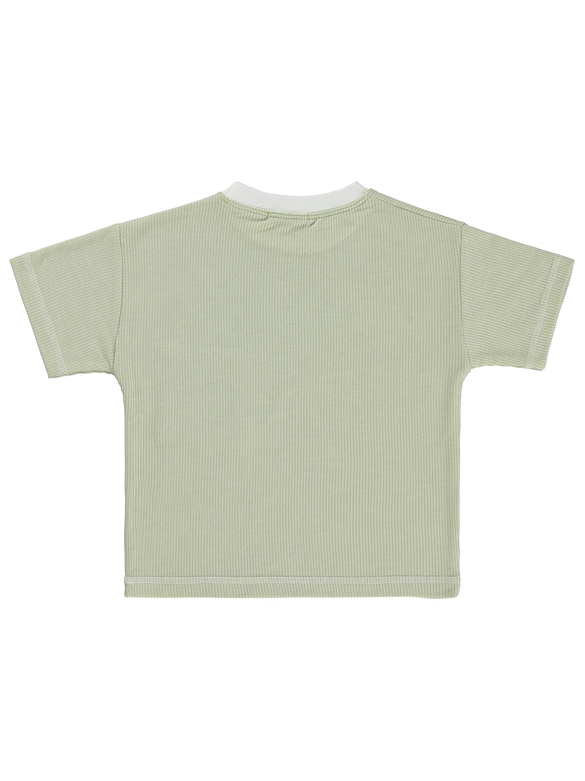 Civil Boys Karyoka Dikişli Cepli 2-5 Yaş Tişört - Yeşil