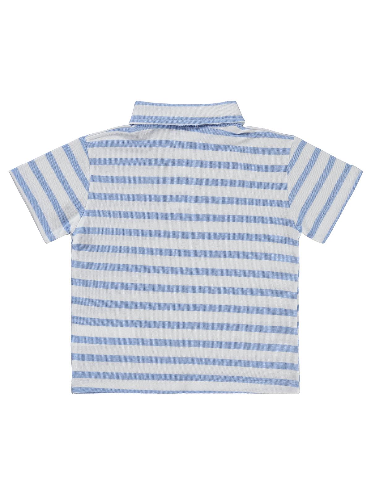 Civil Boys Çizgili Polo Yaka 2-5 Yaş Tişört - Mavi
