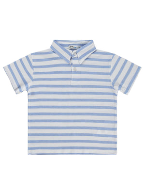Civil Boys Çizgili Polo Yaka 2-5 Yaş Tişört - Mavi