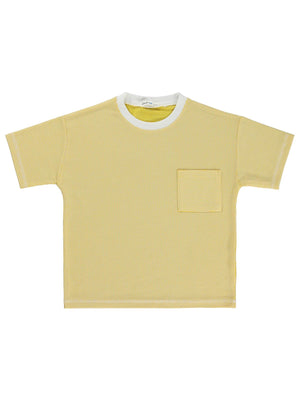 Civil Boys Karyoka Dikişli Cepli 6-9 Yaş Tişört - Sarı