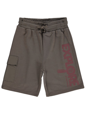 Civil Boys Explore Baskılı 10-13 Yaş Kapri - Kahverengi