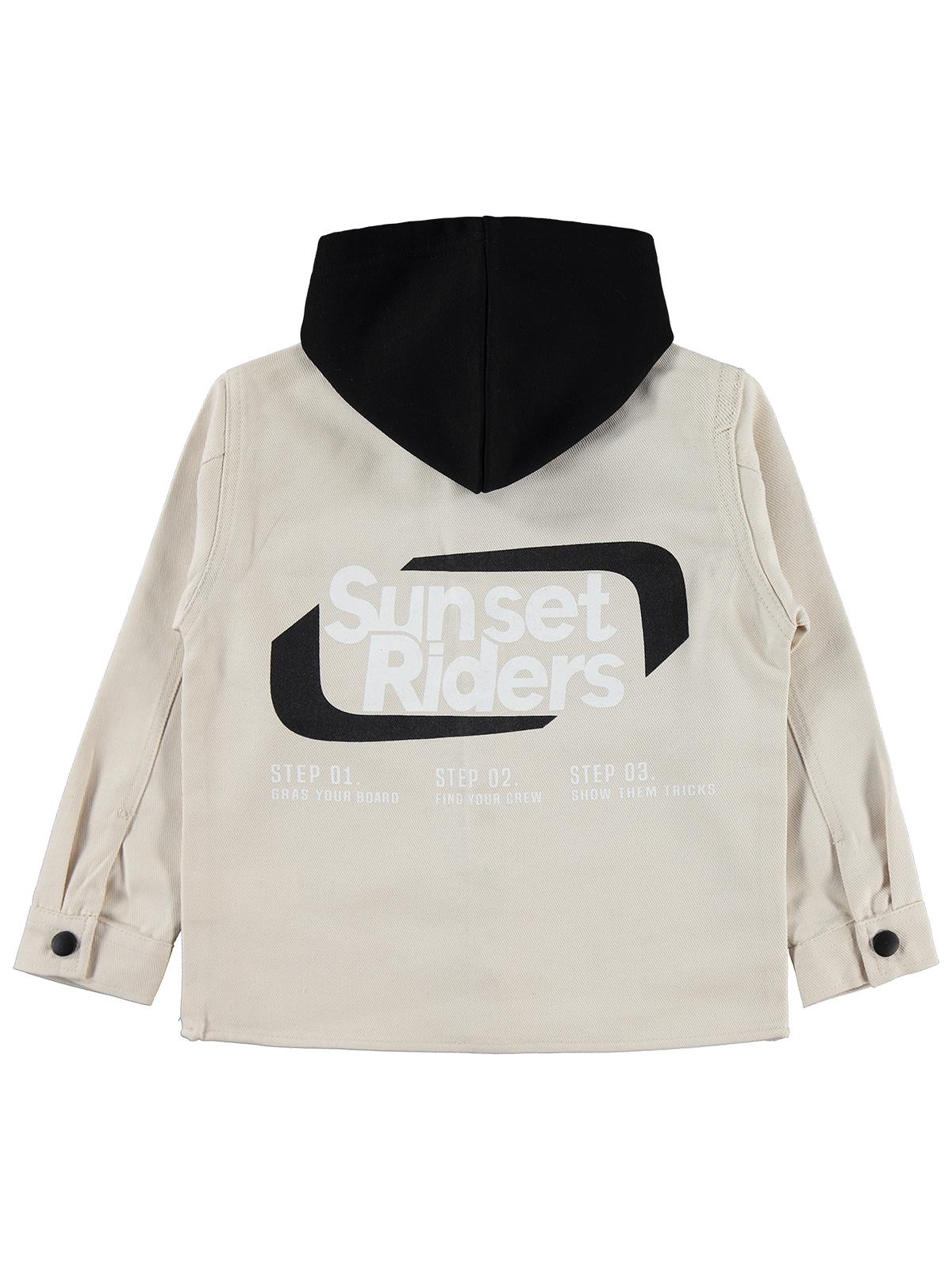 Civil Boys Çift Cepli Kapşonlu 10-13 Yaş Gömlek - Koyu Taş Rengi