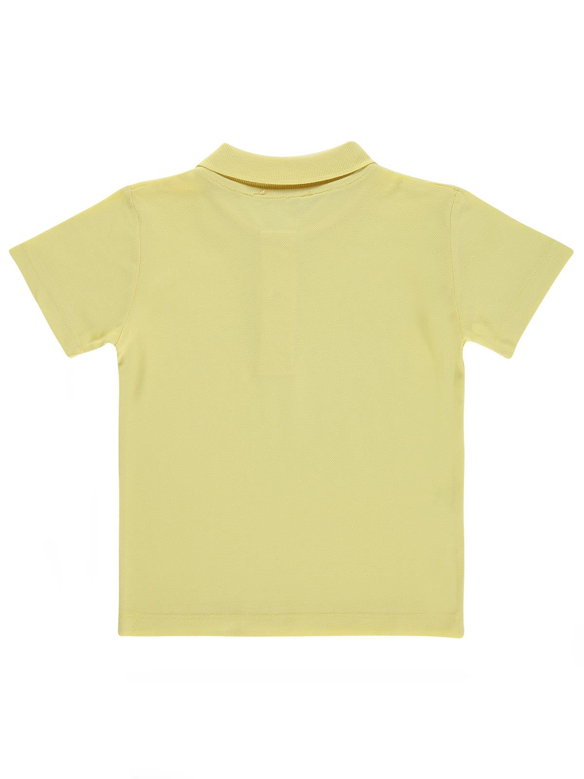 Civil Boys Erkek Çocuk Palmiye Nakışlı Polo Yaka 2-5 Yaş Tişört - Sarı