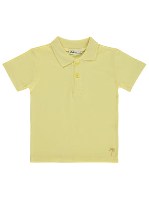 Civil Boys Erkek Çocuk Palmiye Nakışlı Polo Yaka 2-5 Yaş Tişört - Sarı