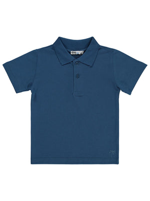Civil Boys Erkek Çocuk Palmiye Nakışlı Polo Yaka 2-5 Yaş Tişört - Yeşil