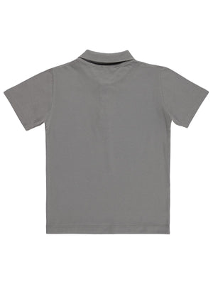 Civil Boys Palmiye Nakışlı Polo Yaka 10-13 Yaş Tişört - Gri