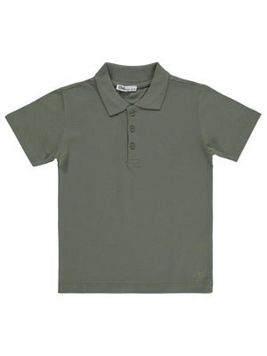 Civil Boys Erkek Çocuk Palmiye Nakışlı Polo Yaka 6-9 Yaş Tişört - Haki