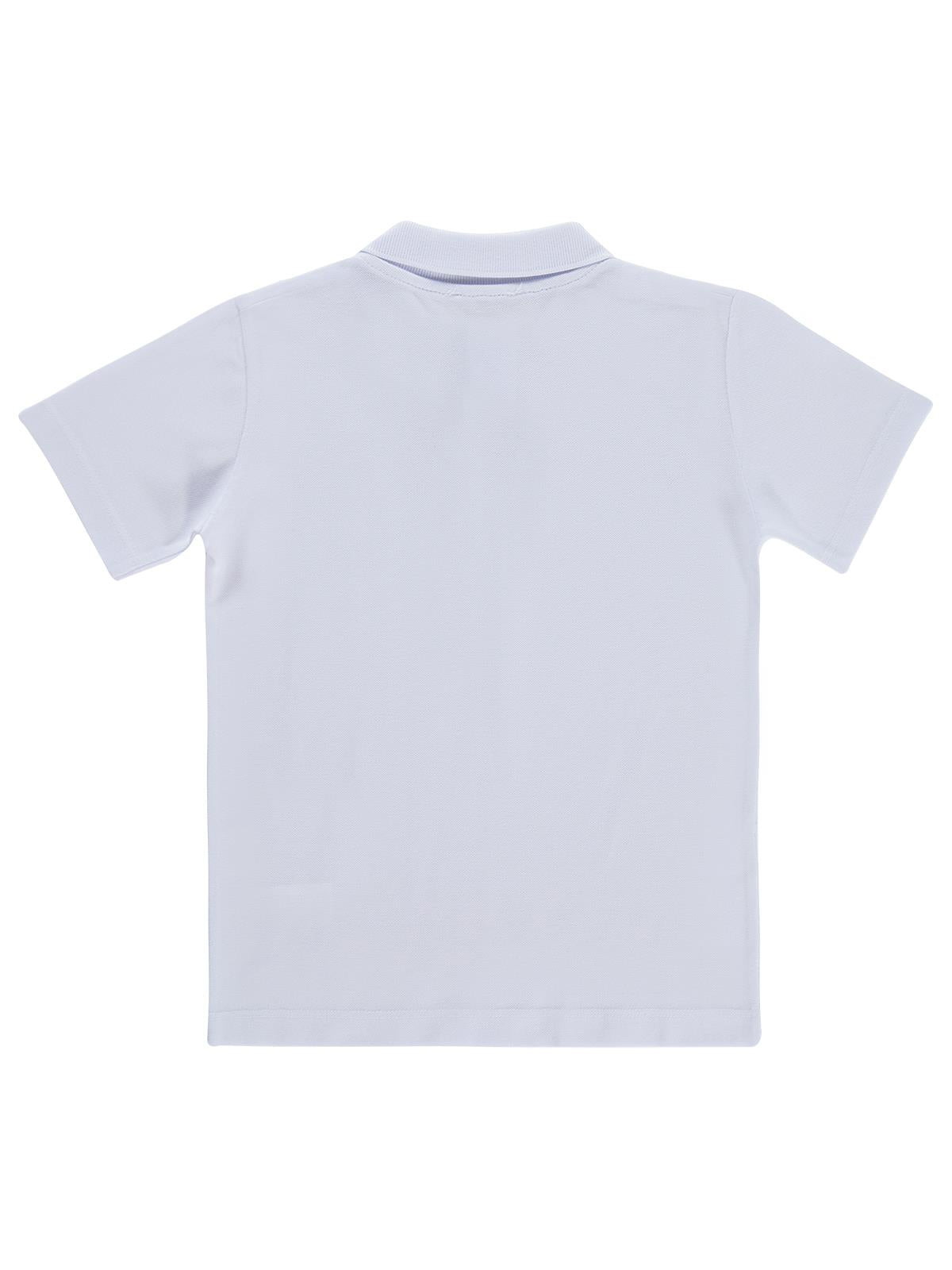 Civil Boys Erkek Çocuk Palmiye Nakışlı Polo Yaka 6-9 Yaş Tişört - Beyaz