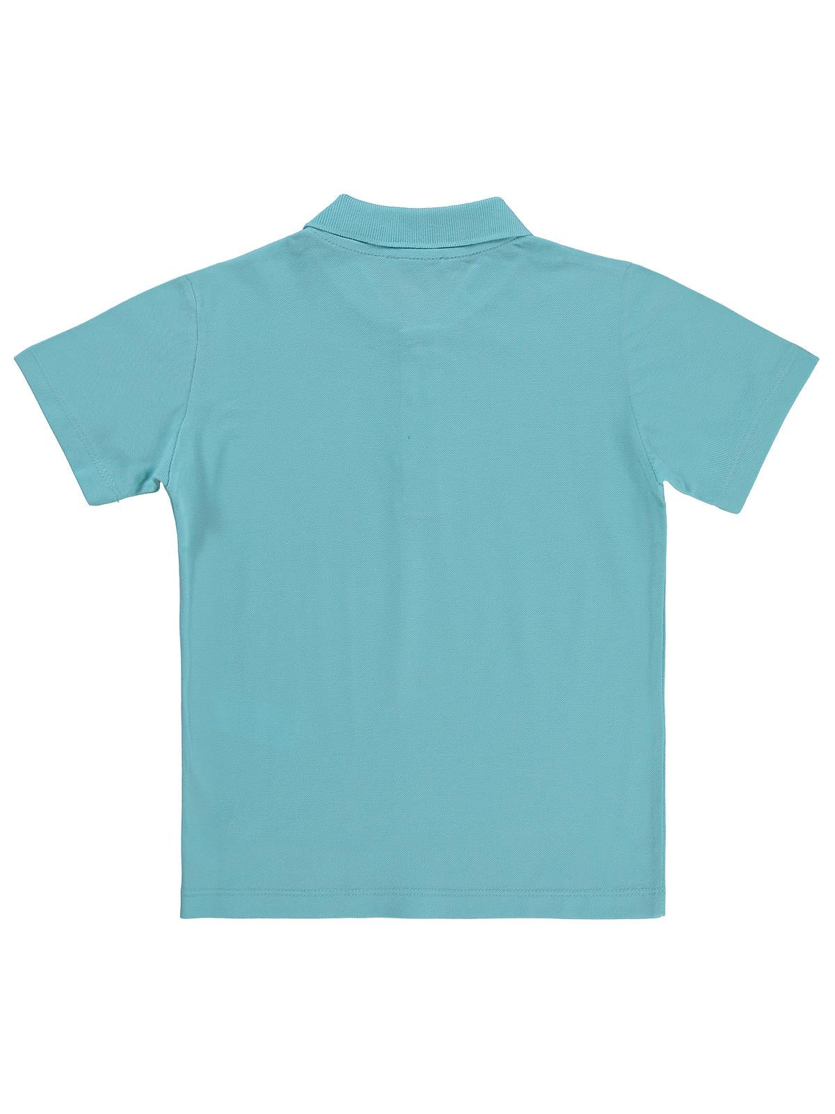 Civil Boys Erkek Çocuk Palmiye Nakışlı Polo Yaka 6-9 Yaş Tişört - Yeşil