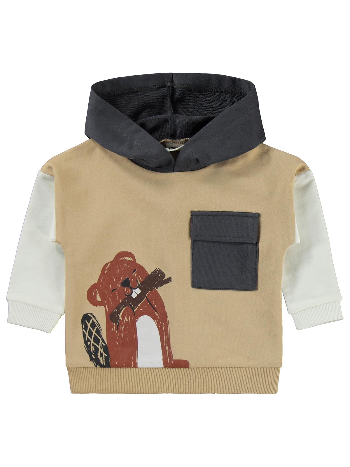 Civil Baby Cepli Kapşonlu 6-18 Ay Takım - Kahve