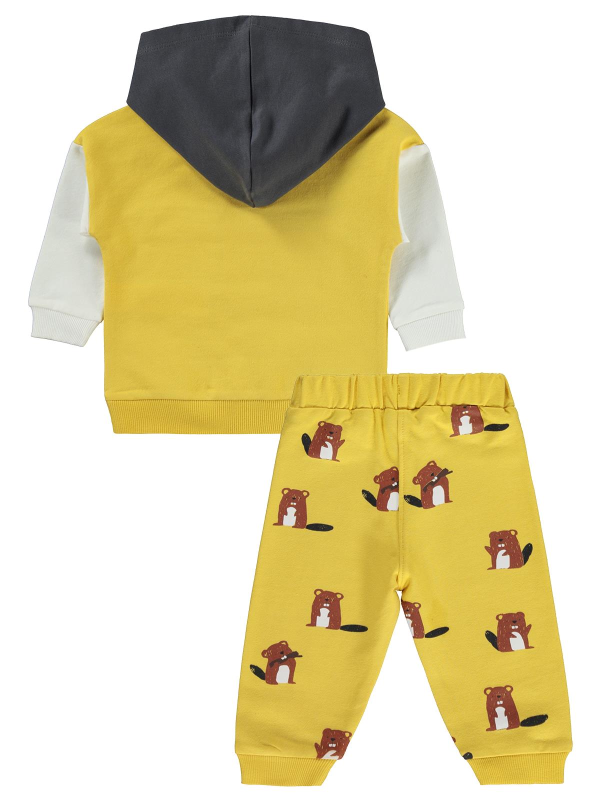 Civil Baby Cepli Kapşonlu 6-18 Ay Takım - Hardal