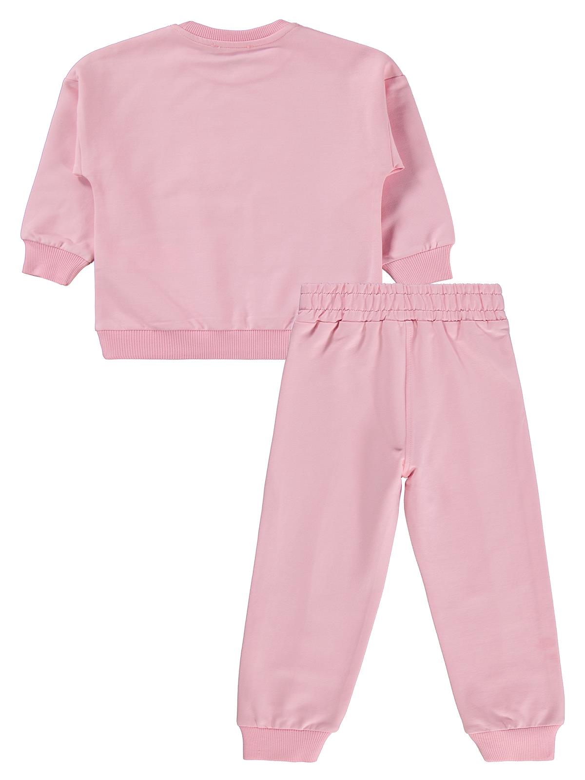 Civil Girls Çiçek Baskılı 2-5 Yaş Eşofman Takımı - Pembe
