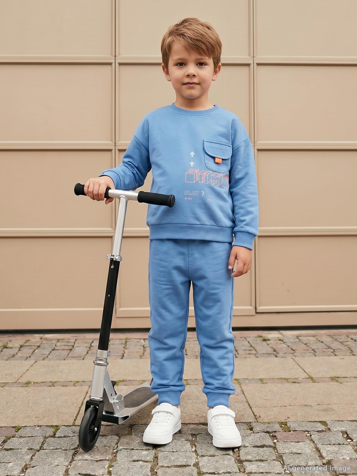 Civil Boys Cepli 2-5 Yaş Eşofman Takımı - Mavi