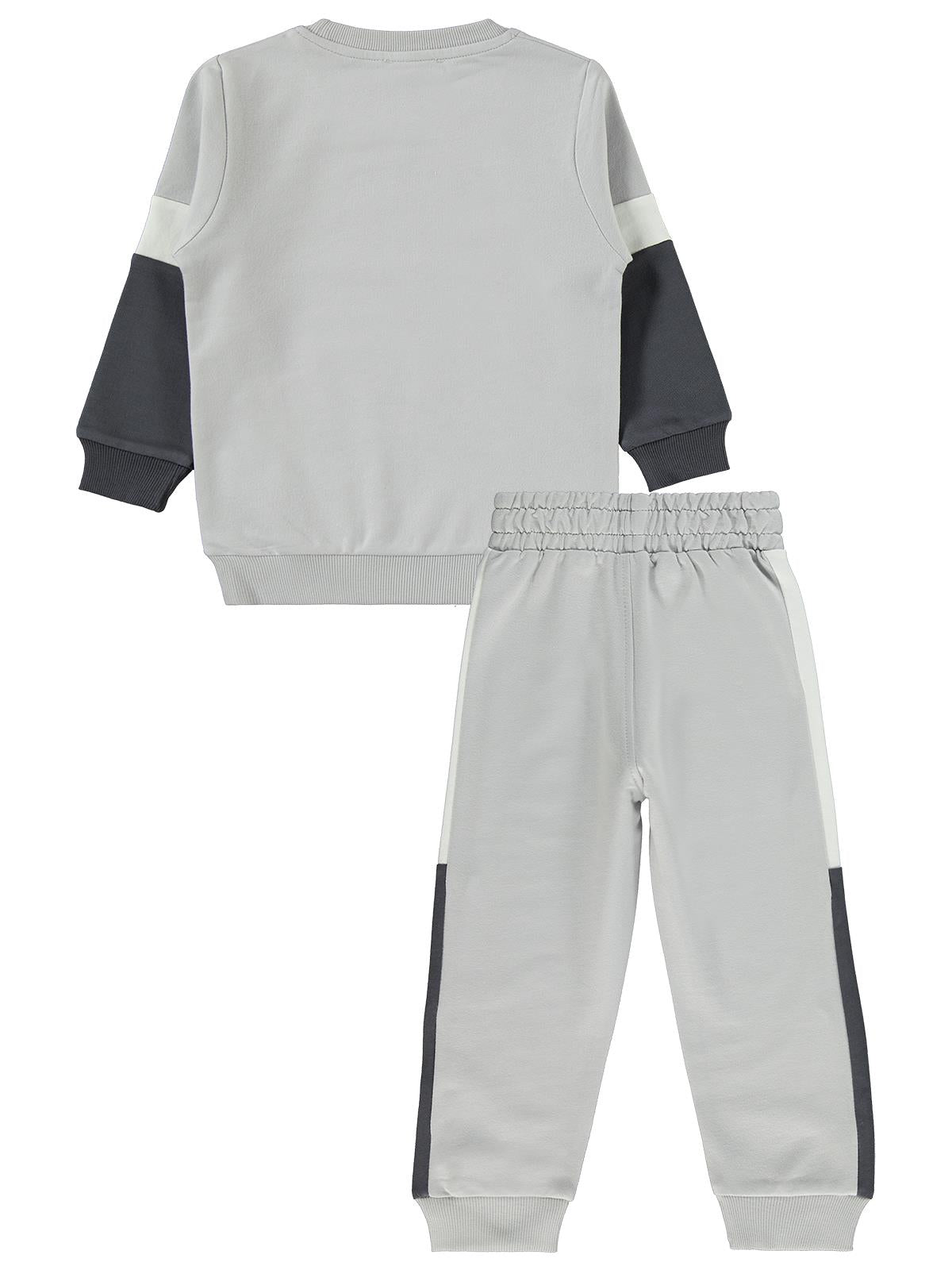Civil Boys Dinazor Baskılı 2-5 Yaş Eşofman Takımı - Gri