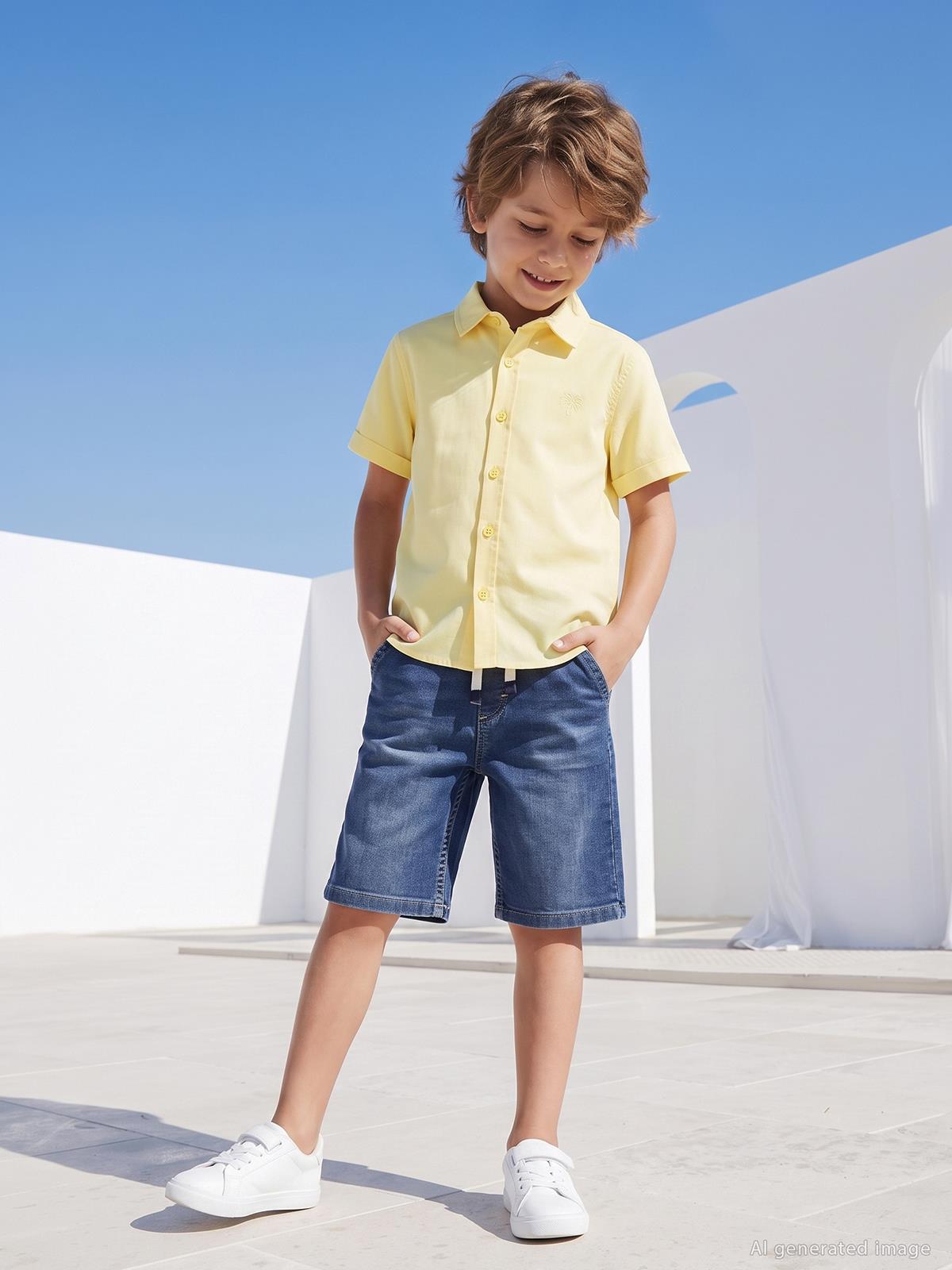 Civil Boys Bağcıklı Basic 6-9 Yaş Kapri - Mavi