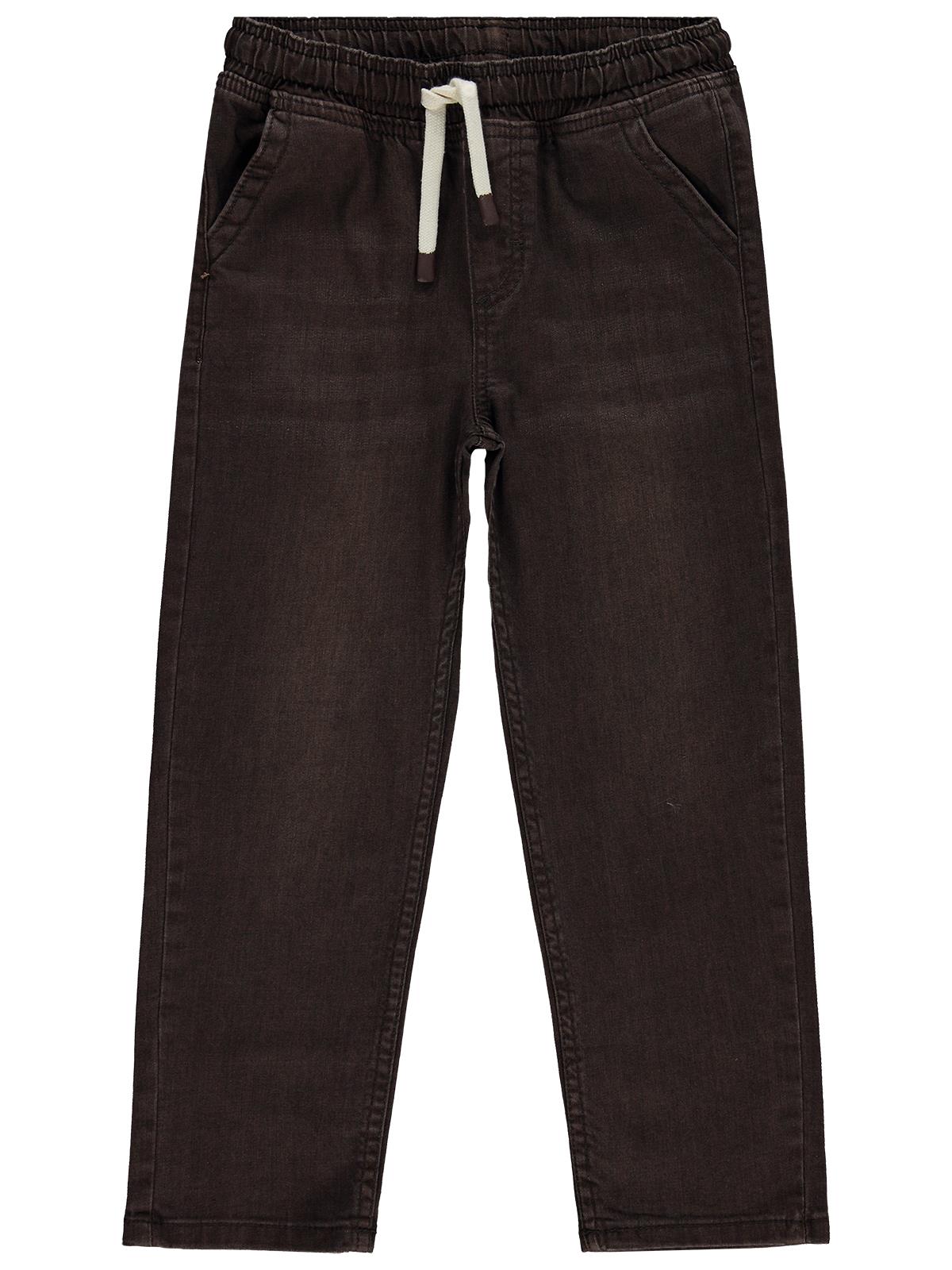 2602-3 Civil Boys Bağcıklı Basic 10-13 Yaş Pantolon - Kahve