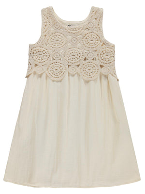 Civil Girls Dantelli 10-13 Yaş Elbise - Bej