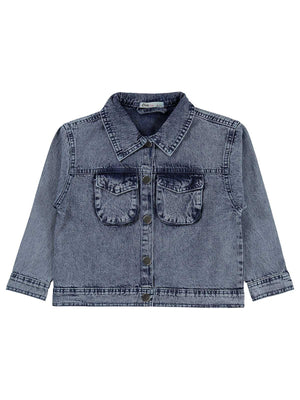 Civil Girls Torba Cepli 10-13 Yaş Ceket - Mavi