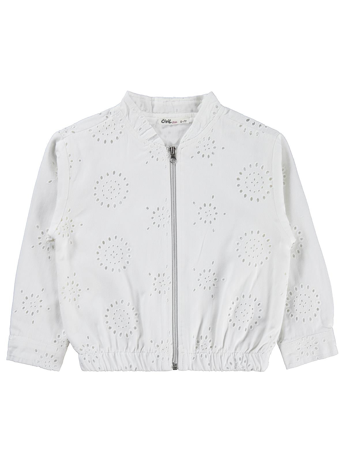 Civil Girls Hakim Yaka 6-9 Yaş Ceket - Beyaz