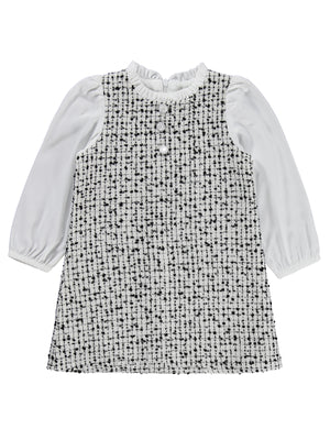 Civil Girls Düğmeli 2-5 Yaş Elbise - Siyah