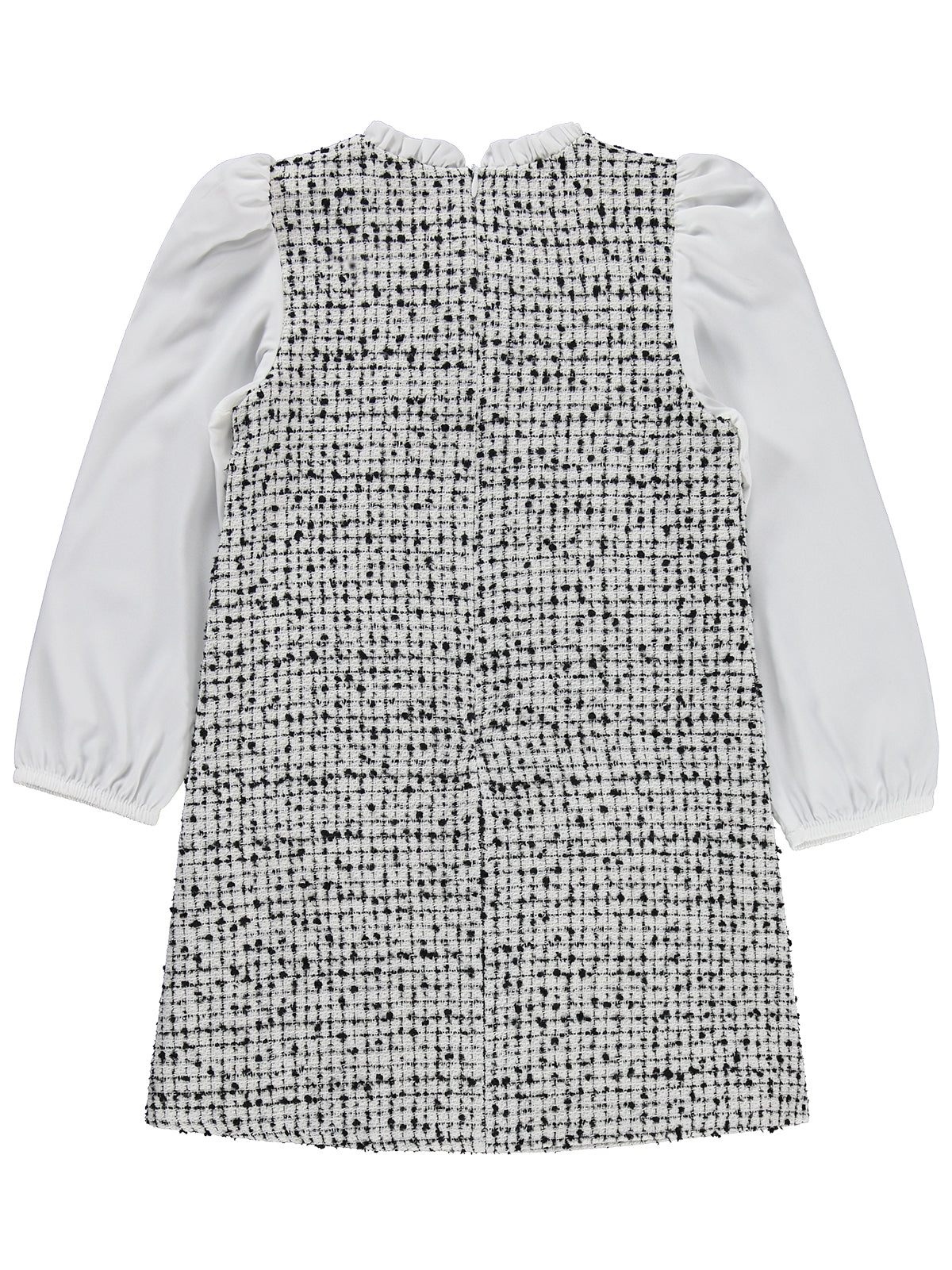 Civil Girls Düğmeli 6-9 Yaş Elbise - Siyah