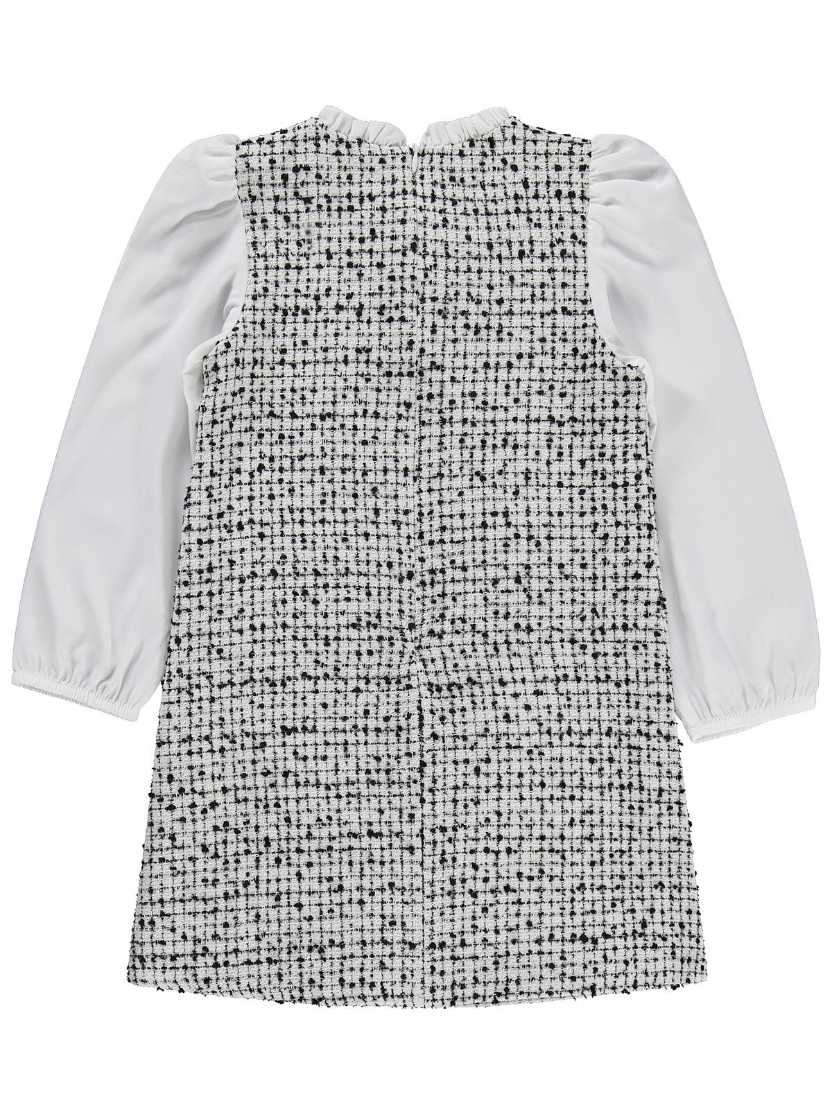 Civil Girls Düğmeli 6-9 Yaş Elbise - Siyah