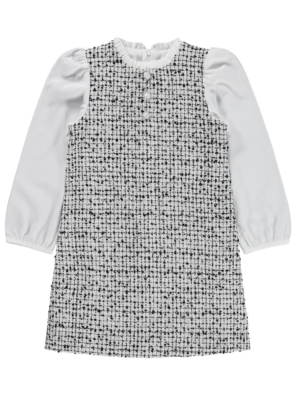 Civil Girls Düğmeli 6-9 Yaş Elbise - Siyah