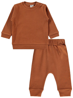 Civil Baby Basic Raporlu 6-18 Ay Takım - Kahve