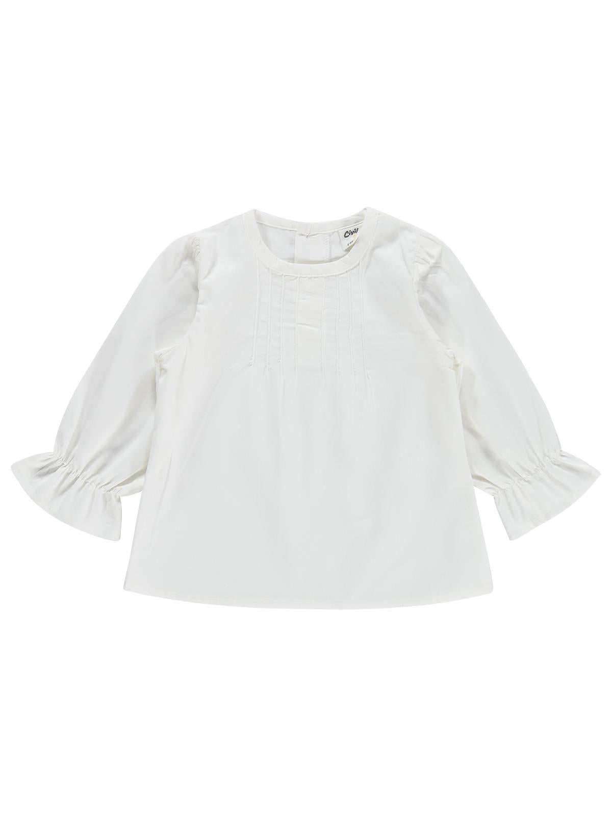 Civil Baby Kol Lastıklı 6-18 Ay Gömlek - Ekru