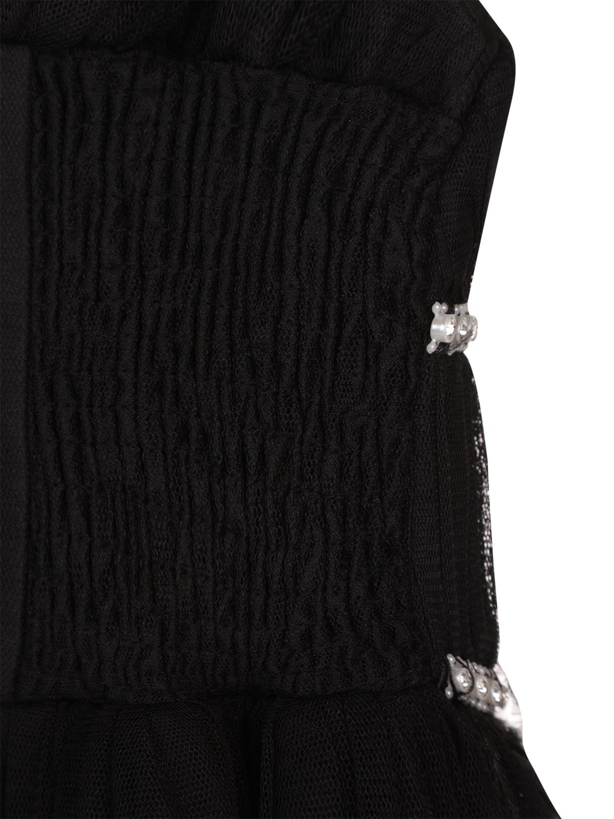 Civil Girls Beli Taşlı Tüylü 6-14 Yaş Abiye - Siyah