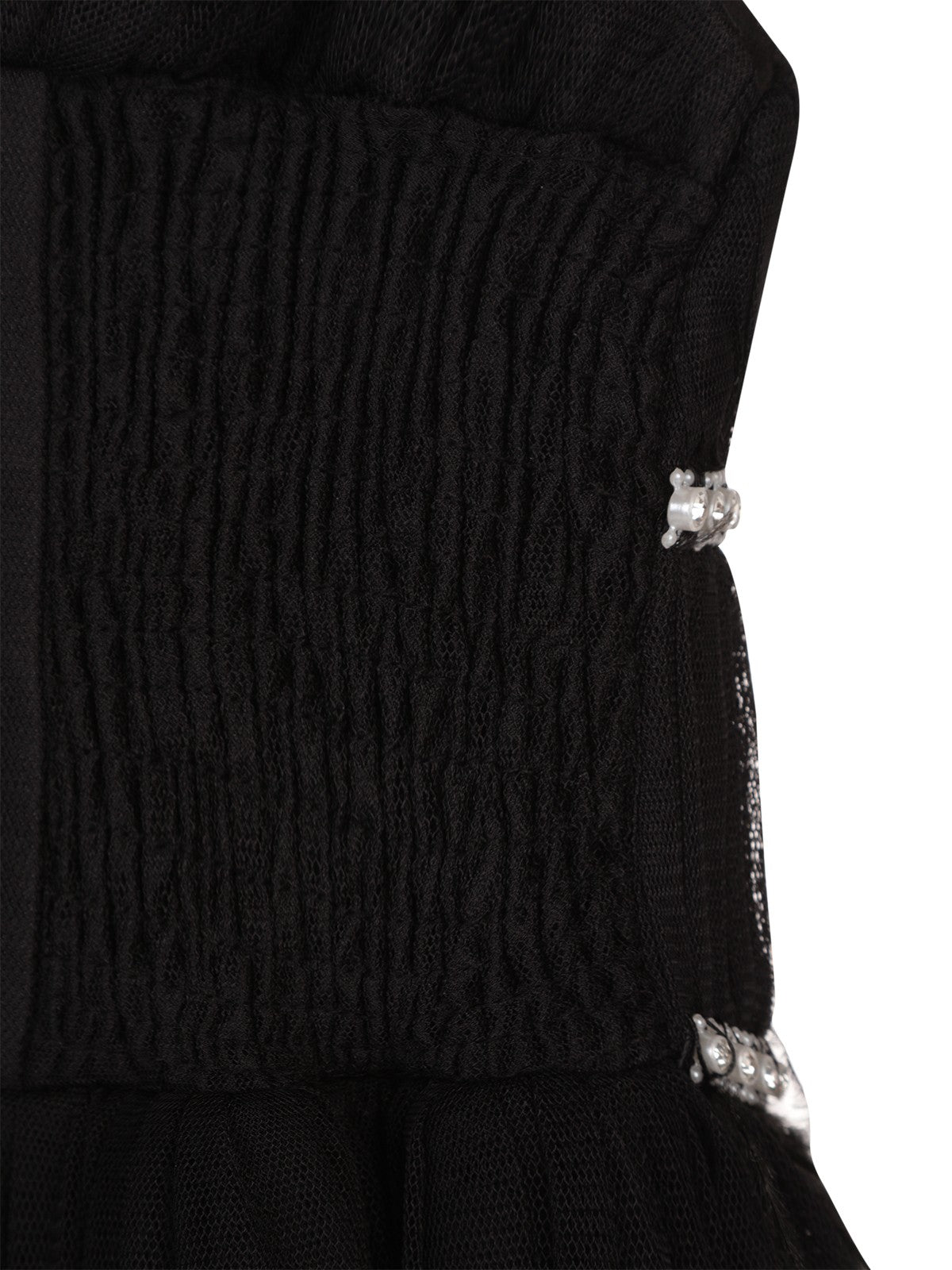 Civil Girls Beli Taşlı Tüylü 6-14 Yaş Abiye - Siyah