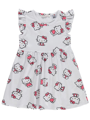 Hello Kitty 2-5 Yaş Elbise - Kırık Beyaz