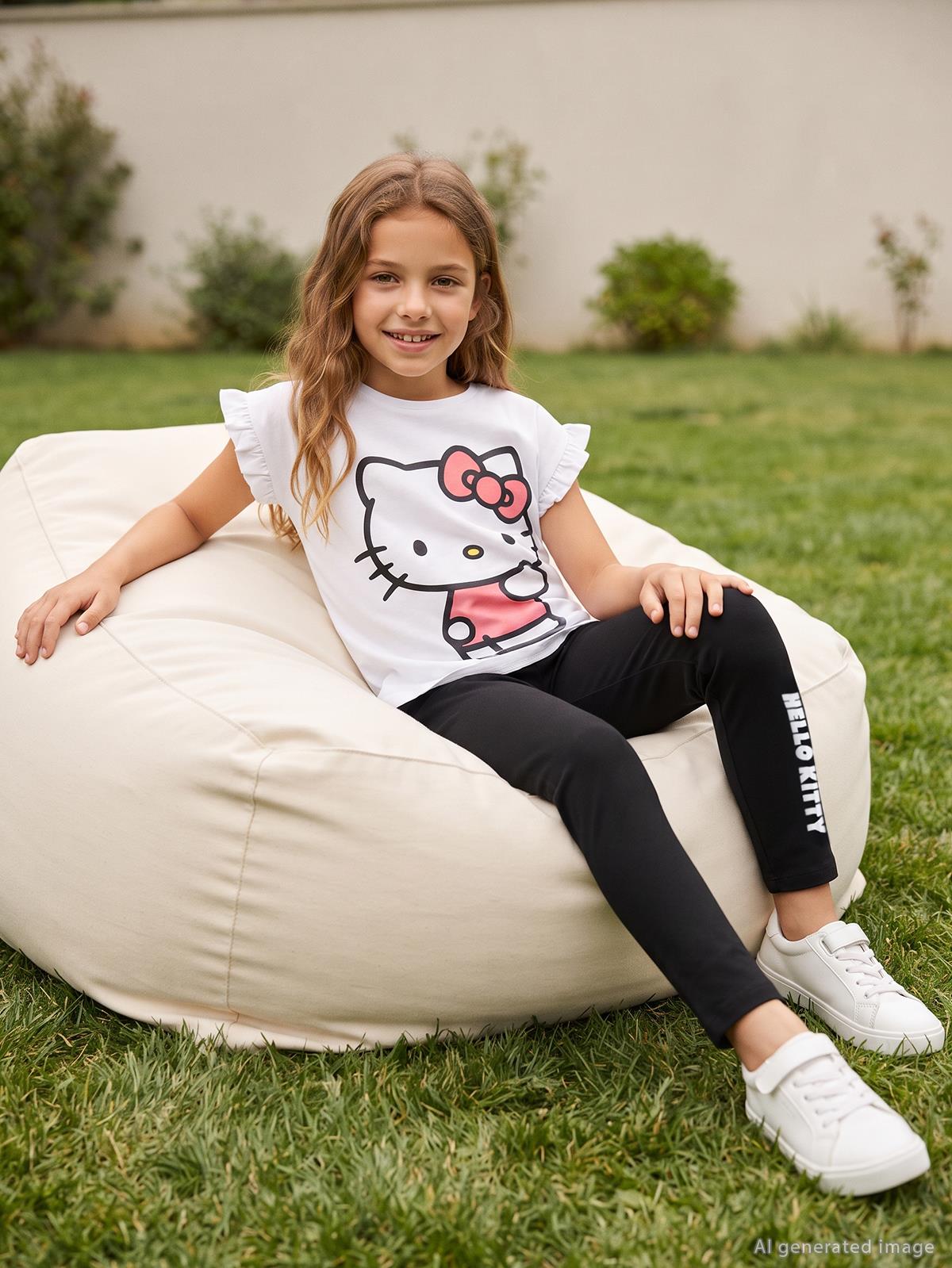 Hello Kitty 6-9 Yaş Takım - Kırık Beyaz-Siyah