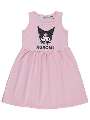 Kuromi 6-9 Yaş Elbise - Pembe