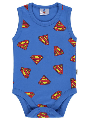 Civil Baby Superman Empirmeli 3-18 Ay Çıtçıtlı Badi - Mavi
