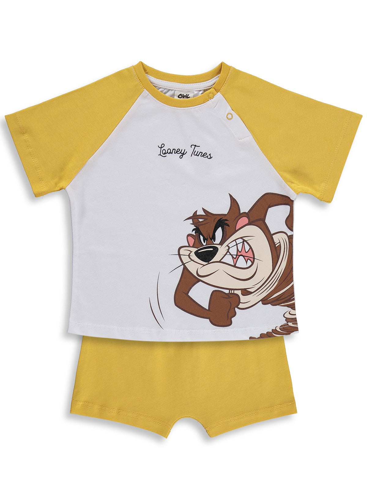 Civil Baby Taz Baskılı 6-18 Ay Takım - Beyaz
