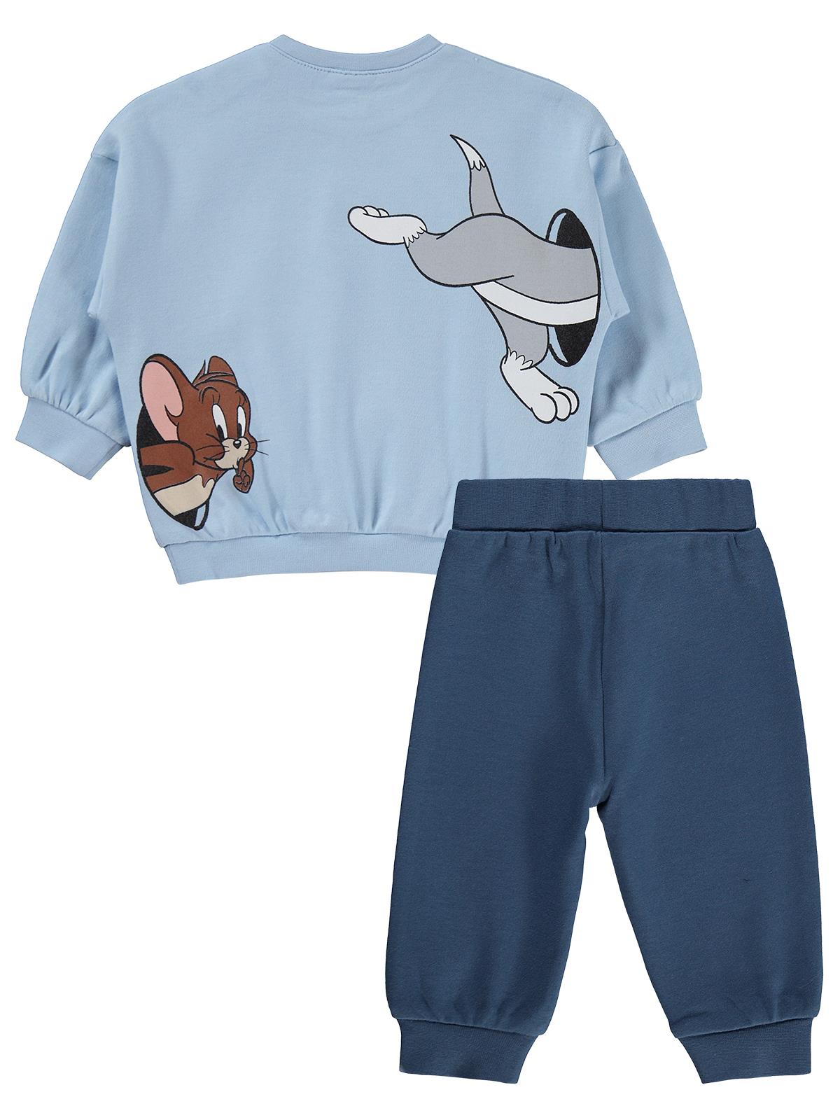 Civil Baby Tom and Jerry Baskılı 3-18 Ay Takım - Mavi