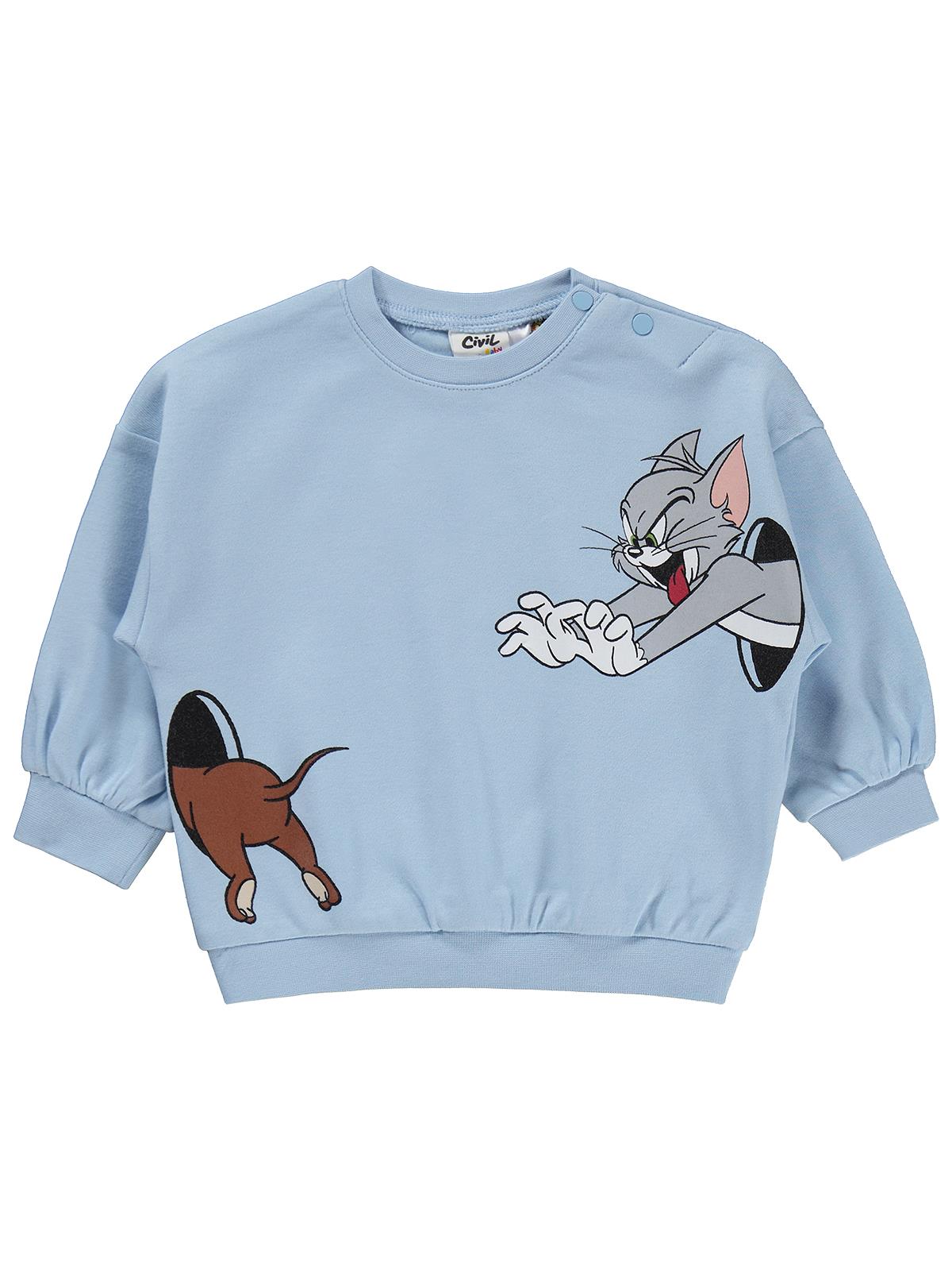 Civil Baby Tom and Jerry Baskılı 3-18 Ay Takım - Mavi