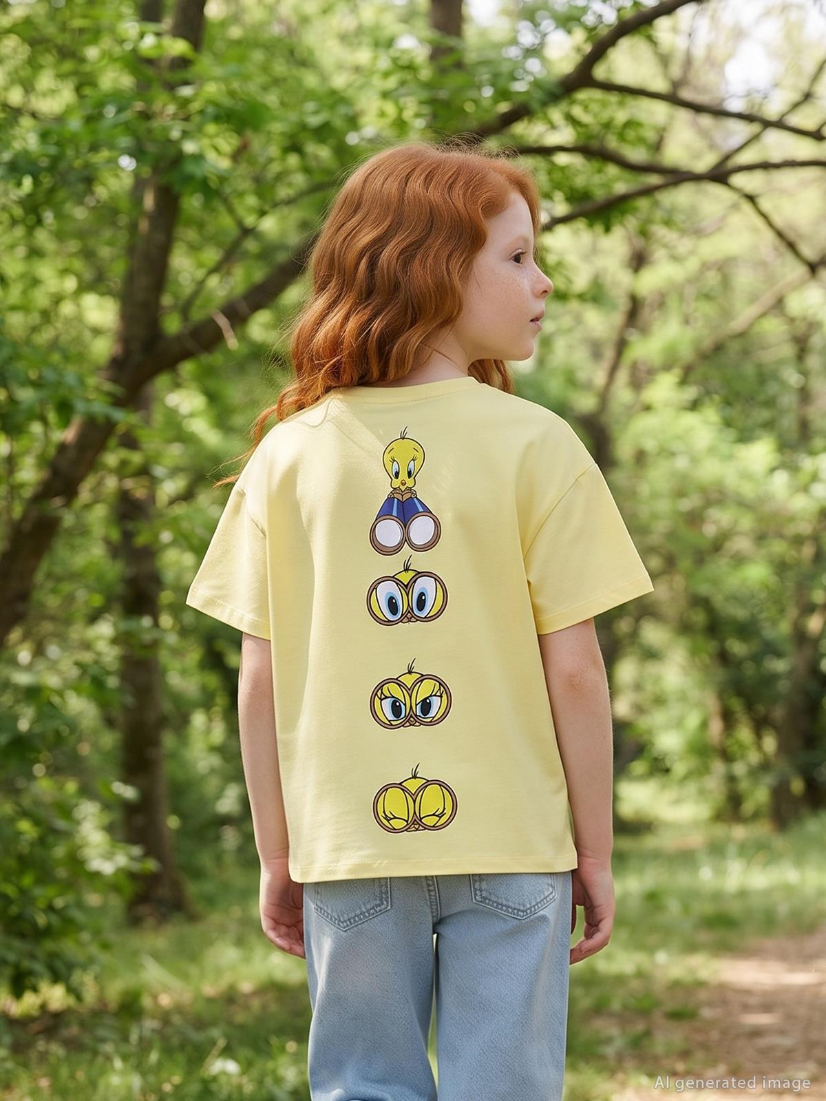 Tweety Kız Çocuk 6-9 Yaş Tişört - Sarı