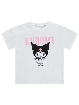 Kuromi 6-9 Yaş Tişört - Kırık Beyaz