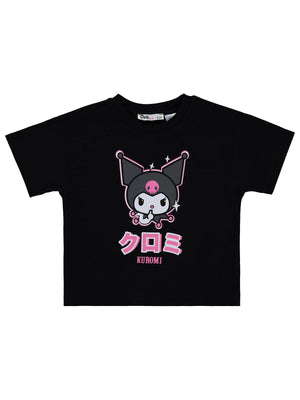 Kuromi 2-5 Yaş Tişört - Siyah