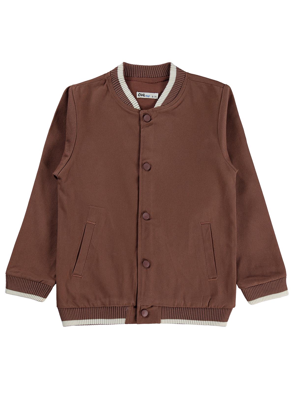 Civil Boys Kolej Ribanalı 6-9 Yaş Ceket - Kahverengi