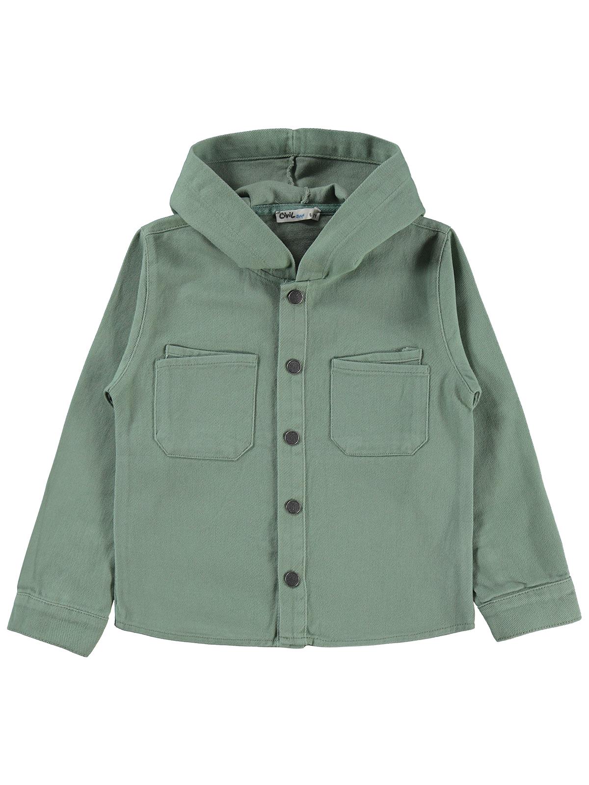 Civil Boys Çift Cepli Kapşonlu 6-9 Yaş Ceket - Haki
