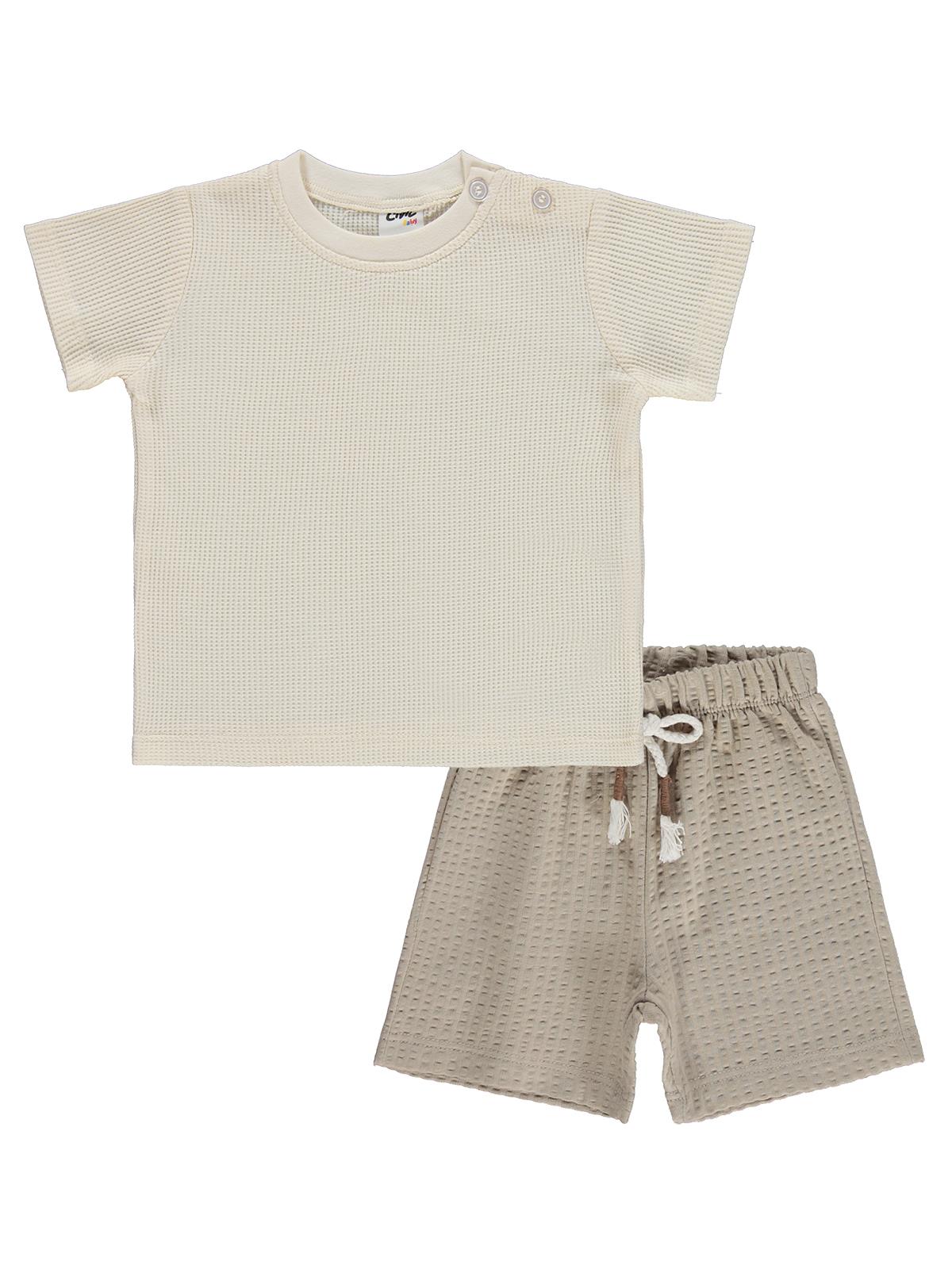 Civil Baby Basic 6-18 Ay Takım - Ekru