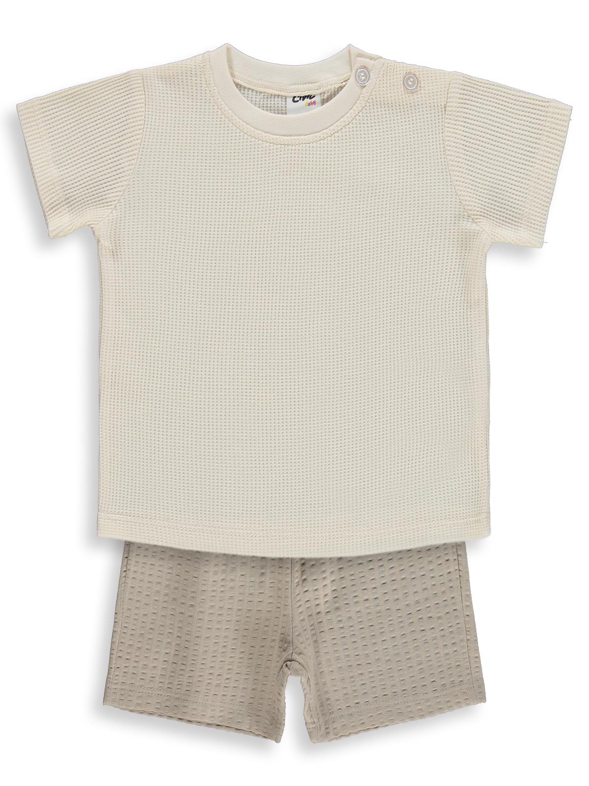 Civil Baby Basic 6-18 Ay Takım - Ekru