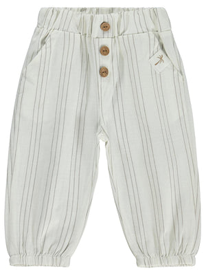 Civil Baby Çizgili 6-18 Ay Pantolon - Ekru