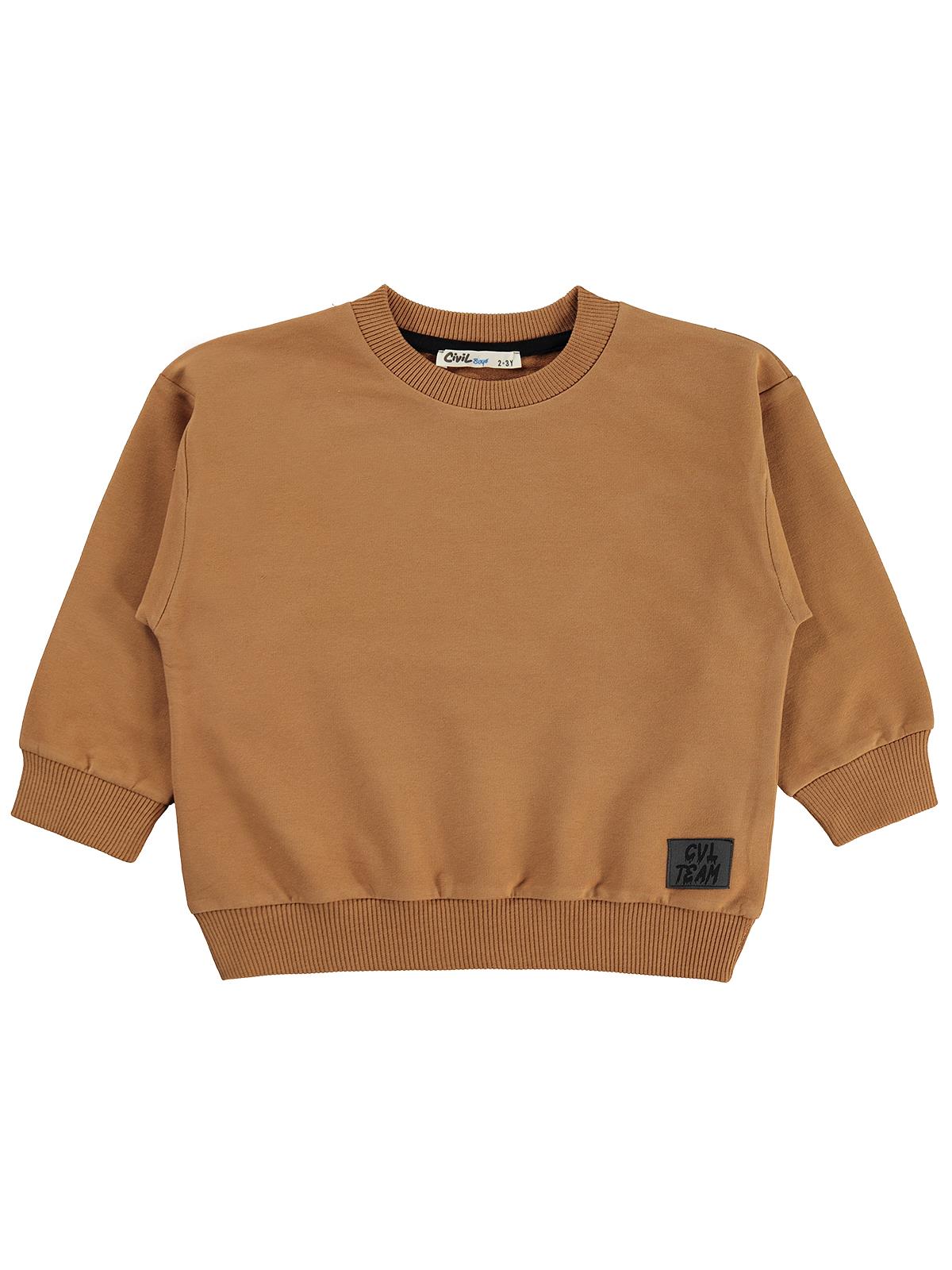 Civil Boys Armalı 2-5 Yaş Sweatshirt - Kahverengi