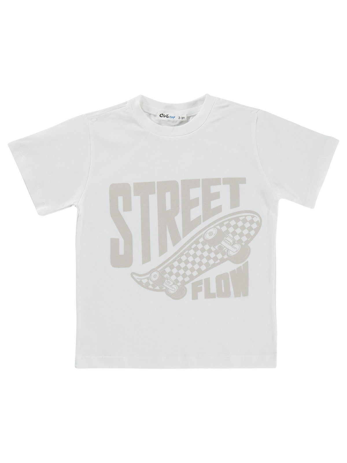 Civil Boys Çift Cepli Tişörtlü 2-5 Yaş Gömlek - Koyu Taş Rengi