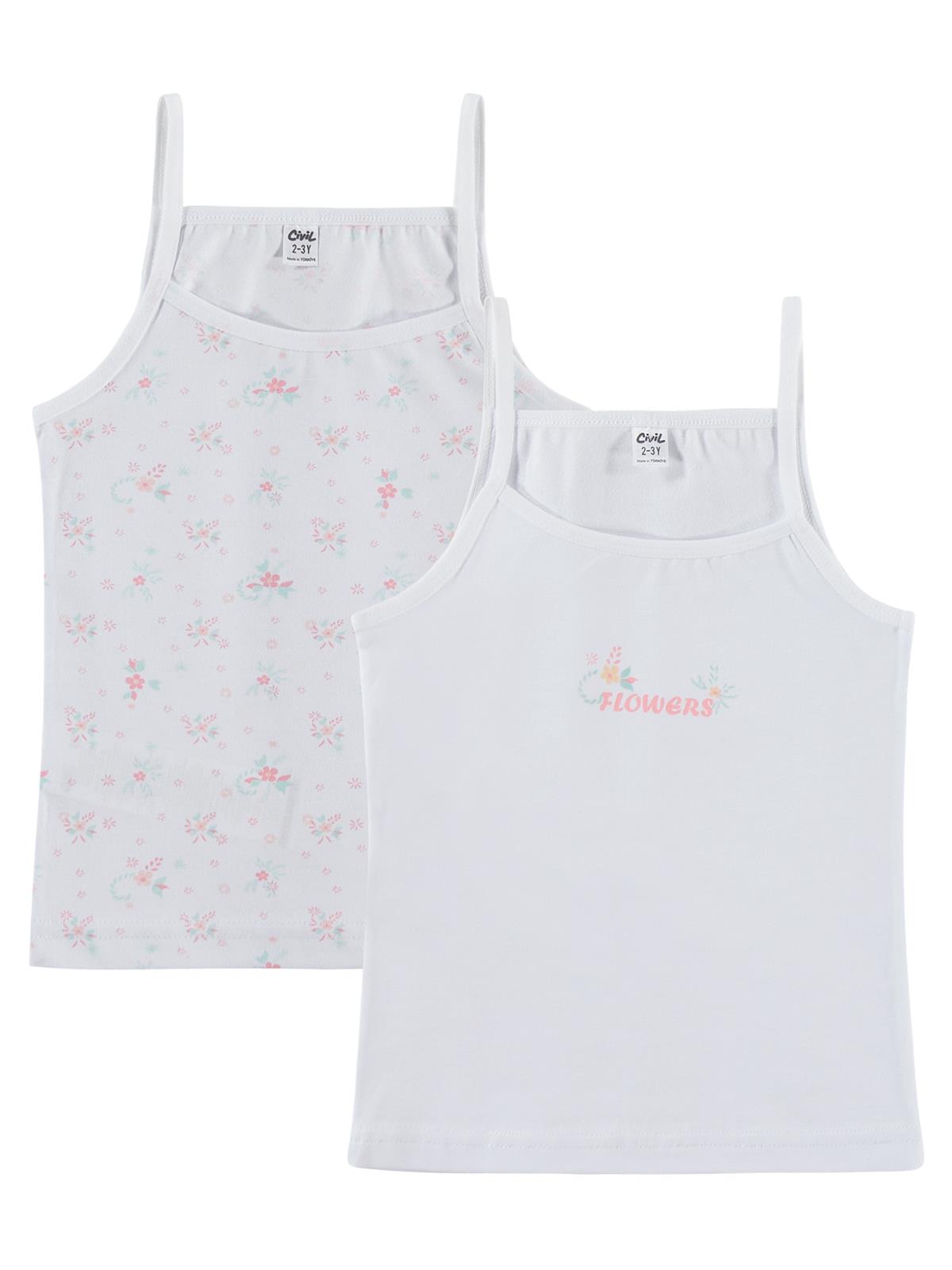 Civil Girls Flowers 2-10 Yaş Kız Çocuk 2'li Atlet
